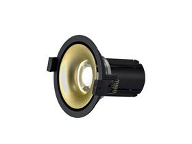 DM201077  Bolor 10 Tridonic Powered 10W 4000K 810lm 36° CRI>90 LED Engine Black/Gold Fixed Recessed Spotlight, IP20